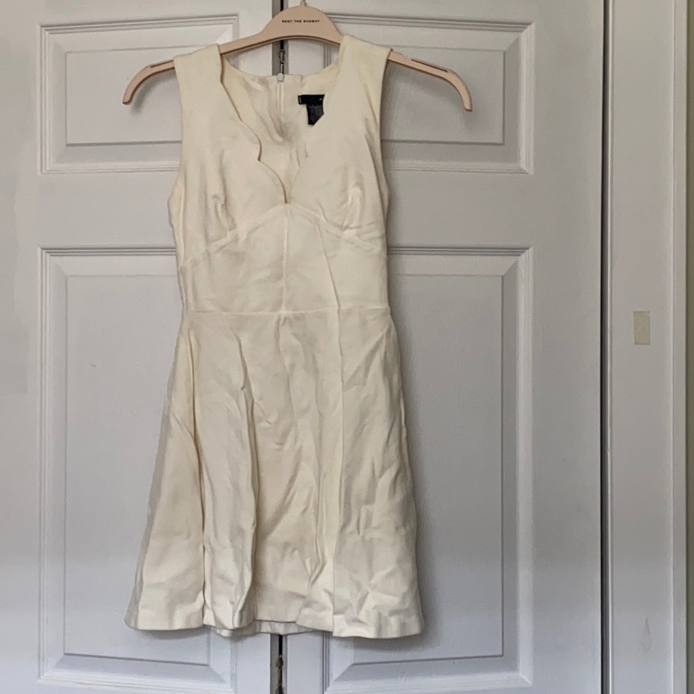 Fit and flare off white dress